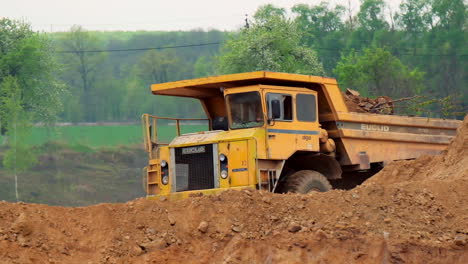 heavy construction machine. industrial background of heavy machinery working on construction site