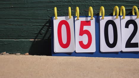 scoreboard showing score 05-02