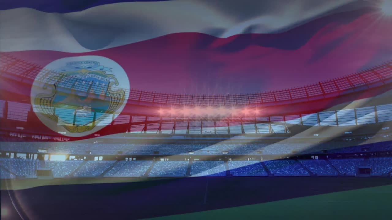 경기장 앞 에서  ⁇ 발 이 날아다니고 있다