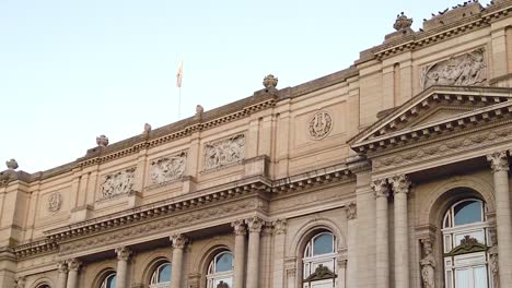 panning view at colon theater, opera house famous in south american at buenos aires city, argentina, architectural details