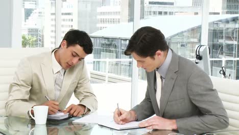 two businessmen having a meeting