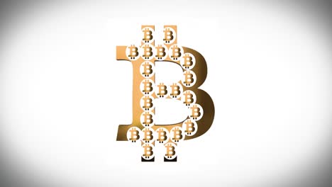símbolo de bitcoin con signos de dólar
