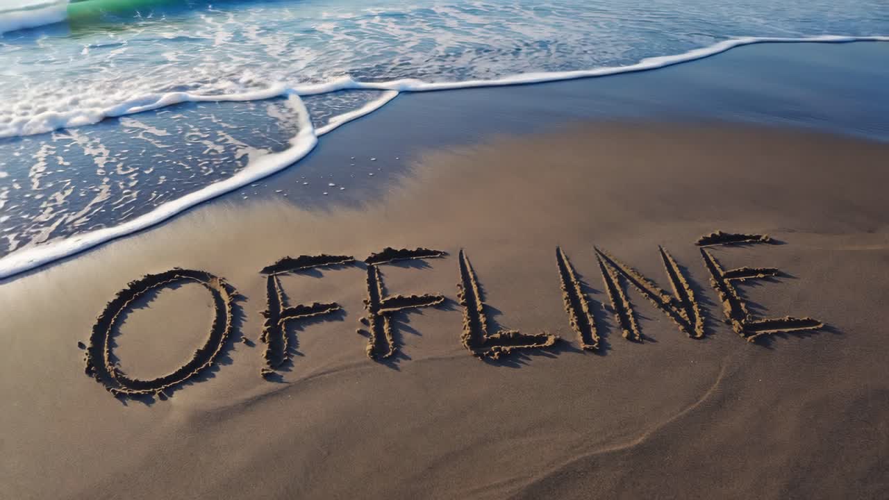 Offline on the beach