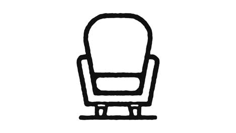 icono de animación del sofá y canal alfa
