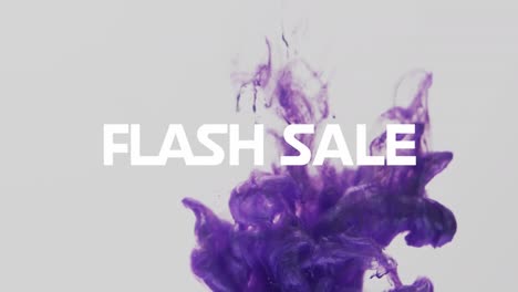 Animation-Von-Flash-Sale-Texten-Und--Formen-Auf-Weißem-Hintergrund