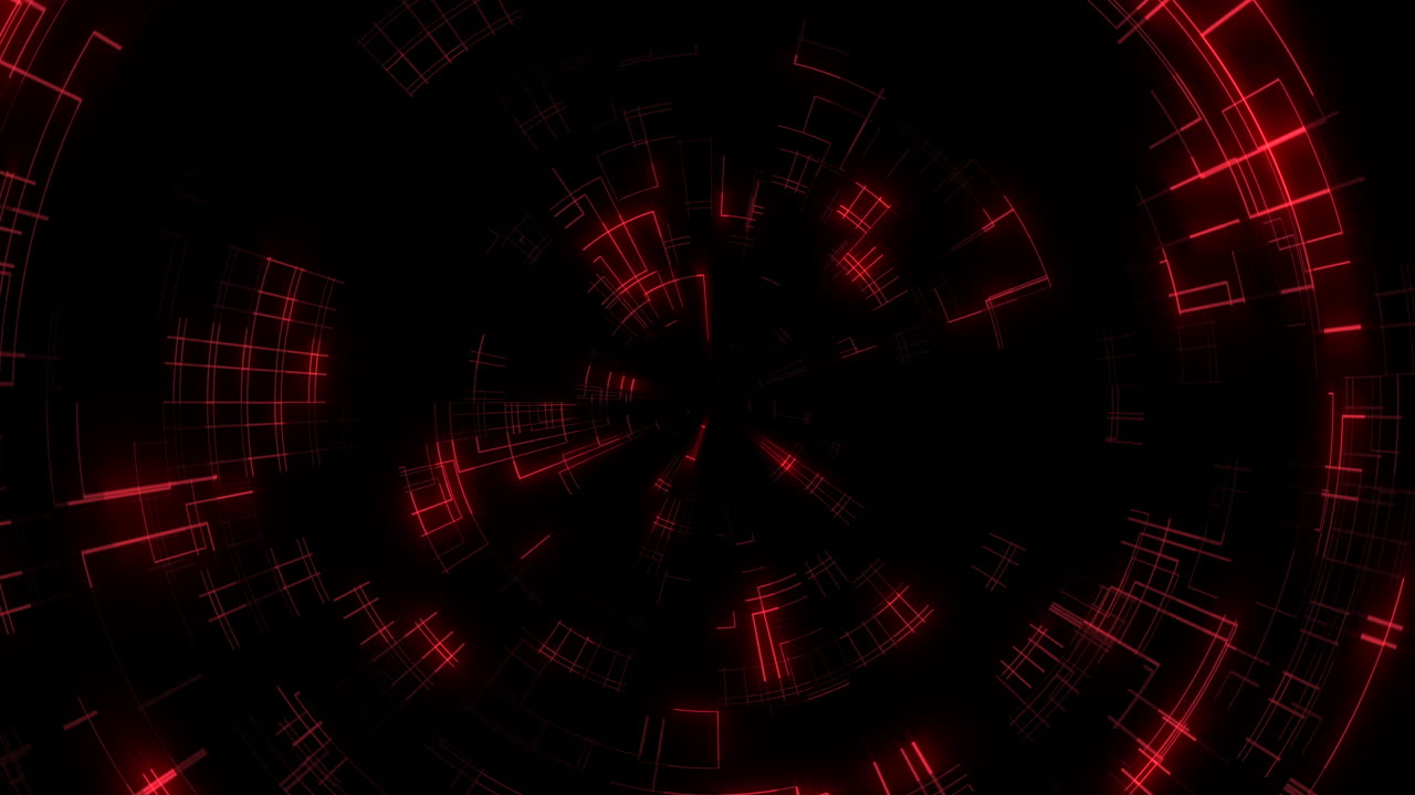 Dynamic red and black spiral pattern with striking white lines