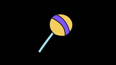 Lollipop-Symbol-Loop-Animationsvideo,-Transparenter-Hintergrund-Mit-Alphakanal.