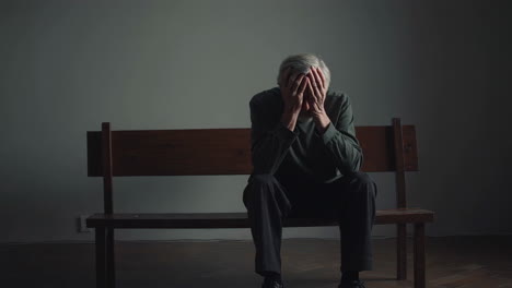 depressed senior man