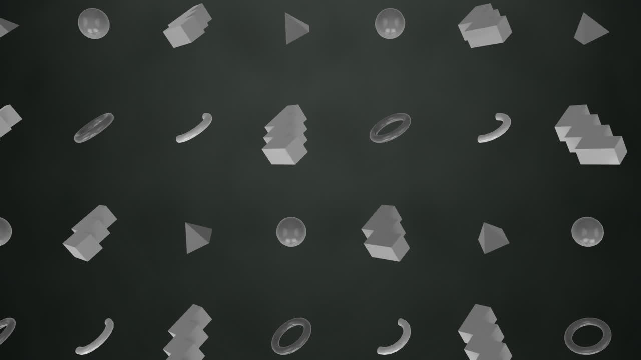 움직이는 3d 추상적인 모양