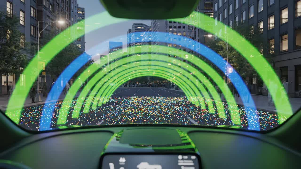 Augmented Reality Navigation in a Self-Driving Car on a City Street