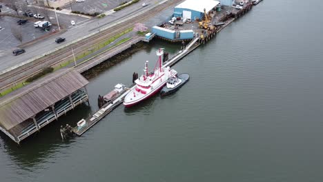 ship docked on large pier