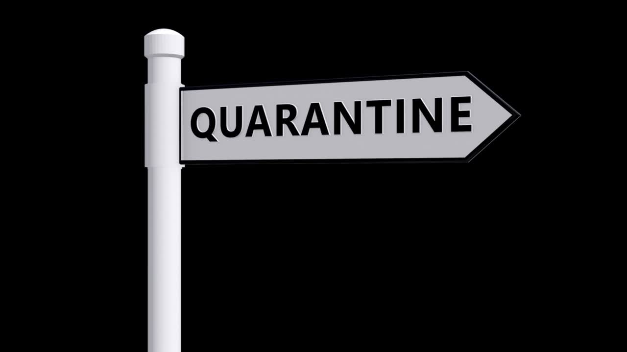 방역 개념을 가진 표지판 - 알파 채널