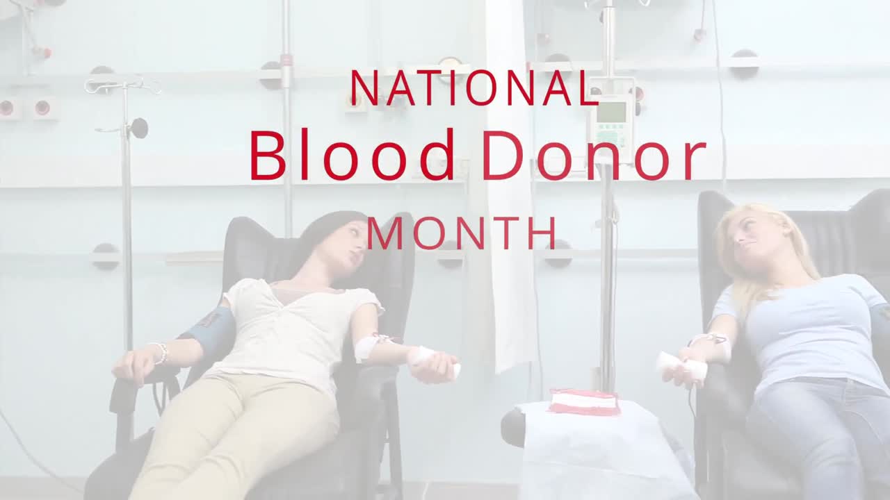 백인 여성 환자들을 대상으로 한 국가 혈액 기증 월의 활성화
