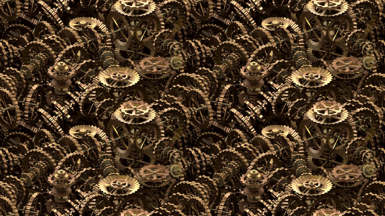 Cog Wheel Mechanism Brass Loop Tile texture