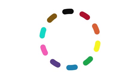 dot like circular frame with pride colours