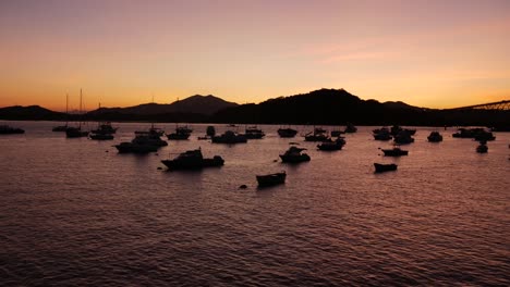 panama canal america's bridge during goldenhour sunset