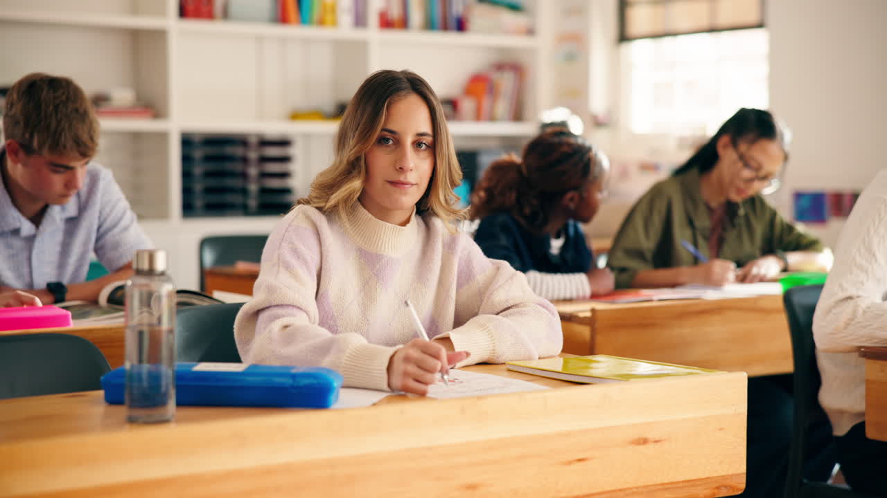 Studenti studují ve třídě.