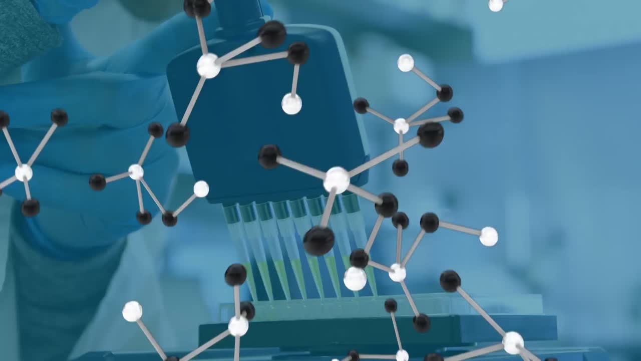 분자의 애니메이션을 실험관으로 의사에게 전달합니다.