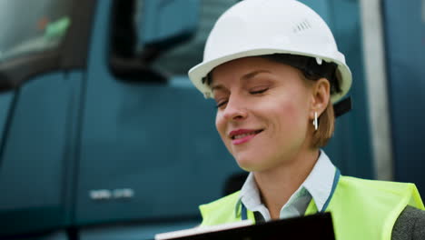 Woman-writing-on-clipboard