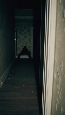 abandoned house hallway