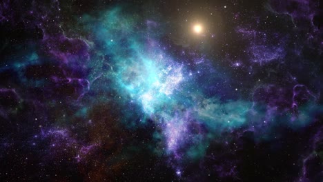 nebulosas coloridas y partículas flotantes en el universo
