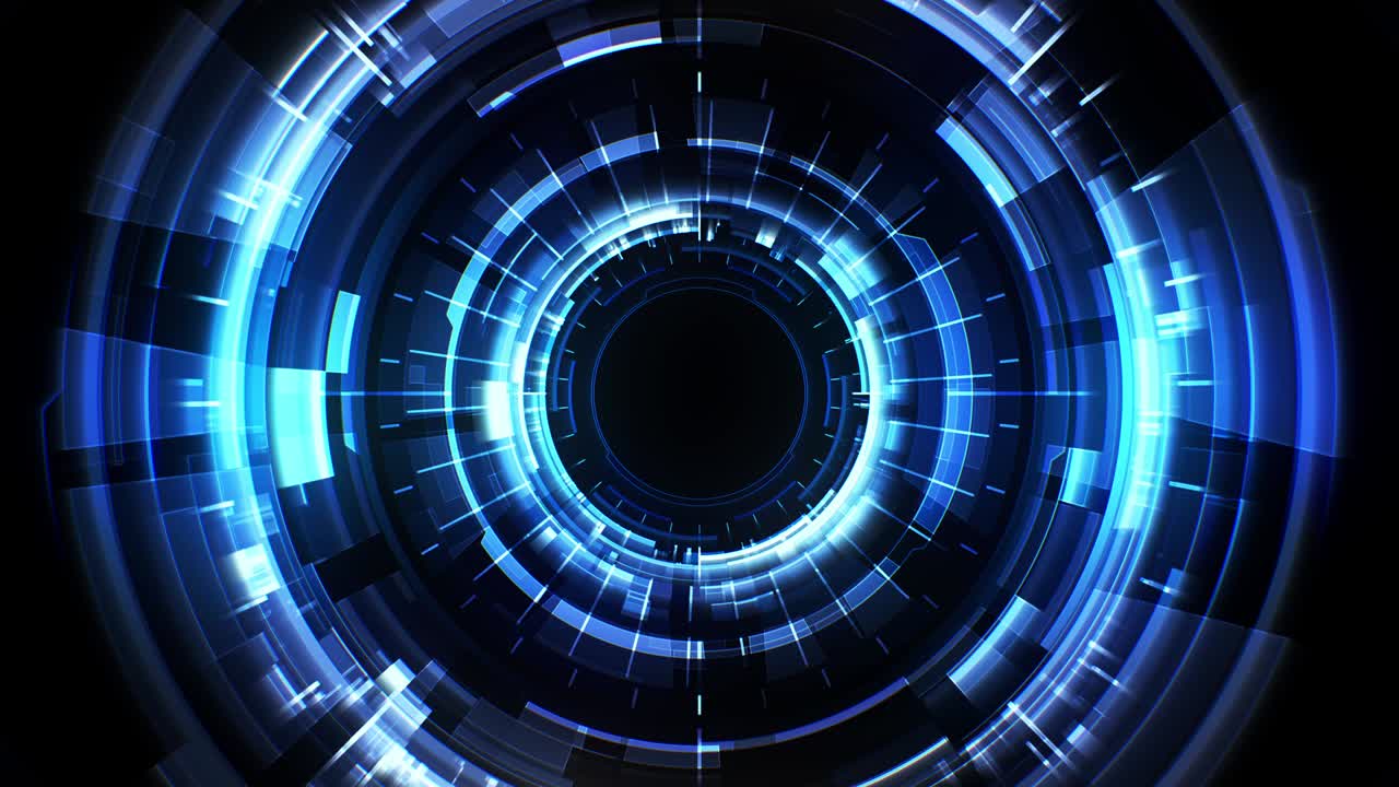 Abstract technology background with round interface element.
