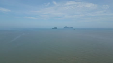 serene ocean landscape with distant islands