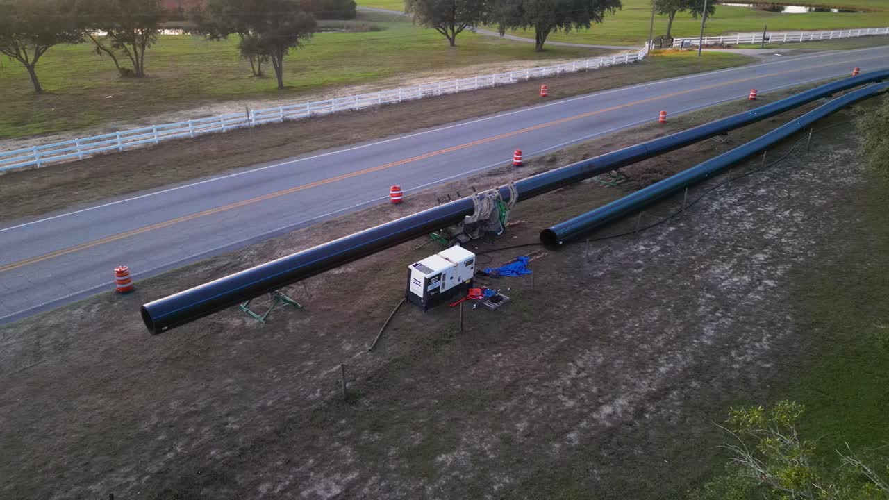 Utilities Supply Installation, Specialist Ground Works, Aerial View