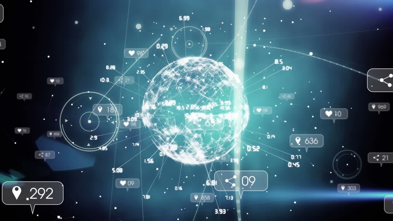 미디어 아이콘의 애니메이션과 전 세계 데이터 처리