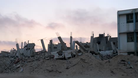 damaged houses and damaged car after israeli settlers attacked israeli soldiers and a palestinian vehicle near a recently destroyed illegal outpost in the occupied west bank