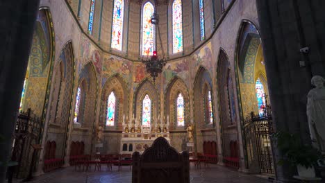 kilkenny city ireland st marys cathedral stranded glass windows give wonderful light and atmosphere in this historic building