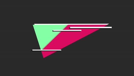 neon green and red triangles with lines