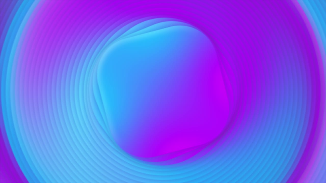 movimientos de ondas cíclicas de las figuras. transformación y remodelación. color rosa azul. animación 3d de un bucle sin costuras