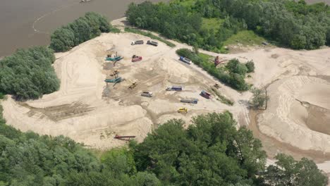 mining conveyor at sand quarry
