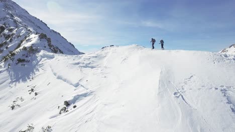 winter hiking adventure in the mountains