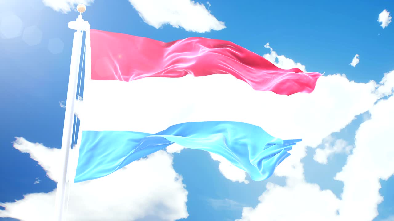 룩부르크의 현실적인 발은 타임 스 구름 배경에서 흔들리고, 세부적인 직물 텍스처와 함께 4k 해상도의 완벽한 루프입니다.