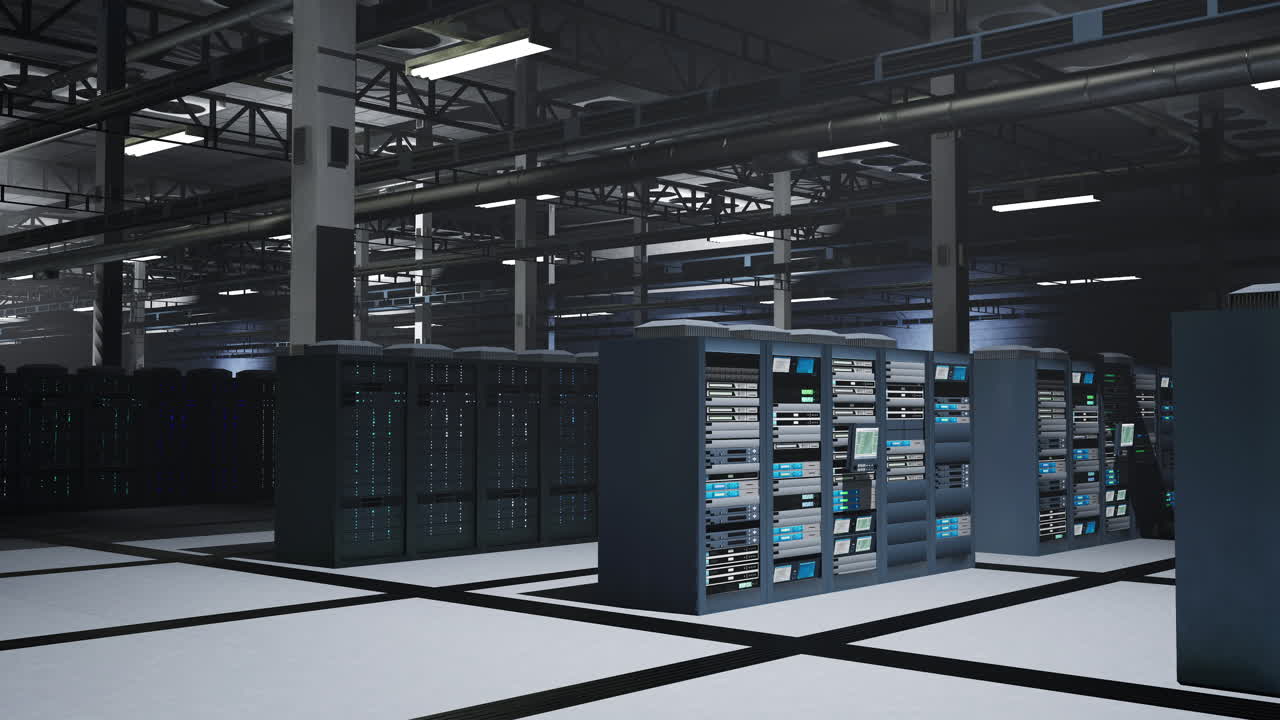 Rackmounts in server room delivering high performance computing capacity