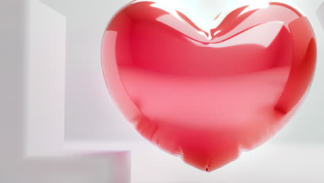 white love letters sign with the red heart instead of "o" letter