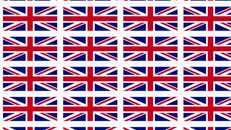 postcards with united kingdom national flag looped