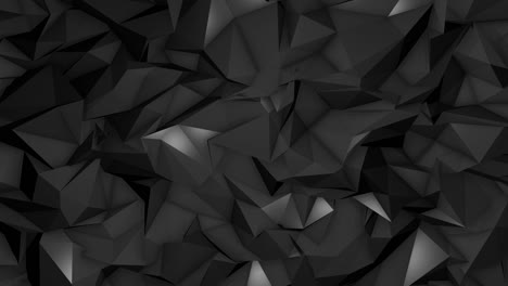 black looped low poly triangular background