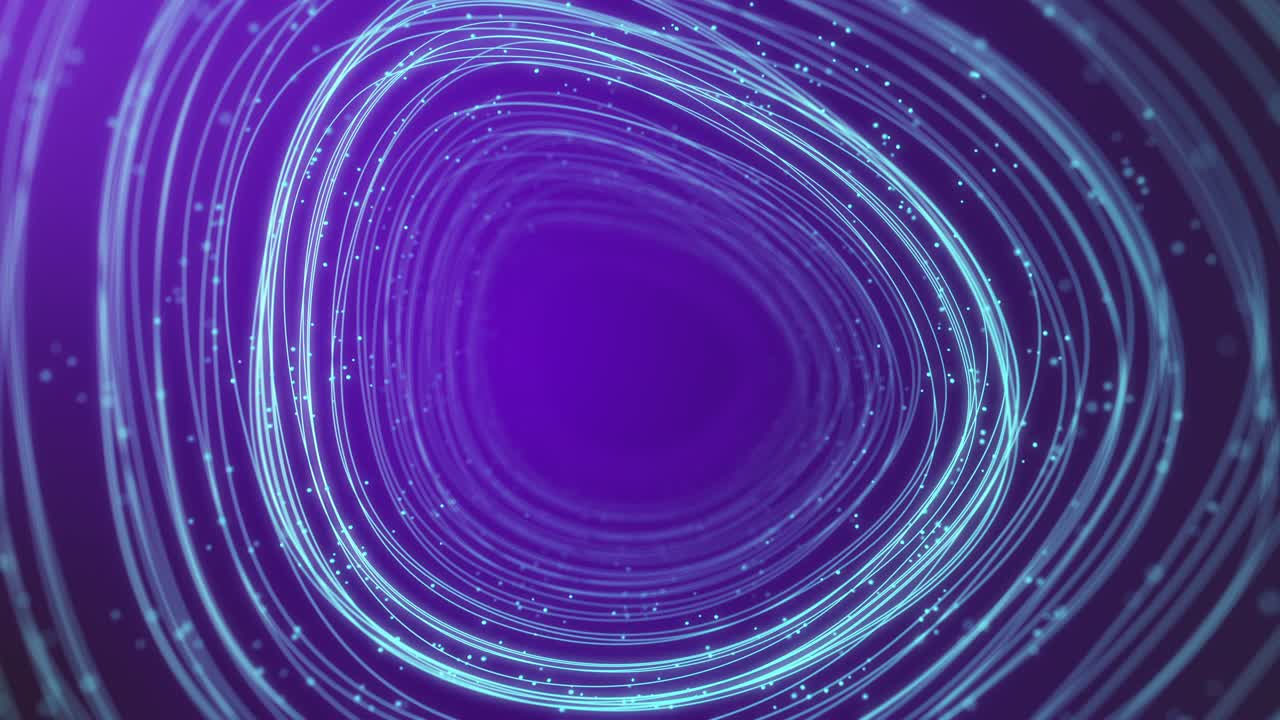 Abstract Wormhole Shape Through Time And Space. Seamless Loop