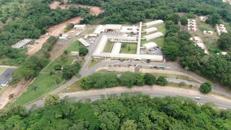 akosombo-hospital-drone-reveal-orbit-shots