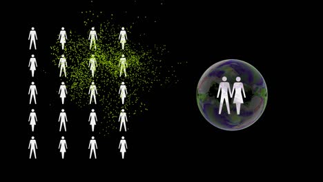 la pareja de burbujas de bloqueo.