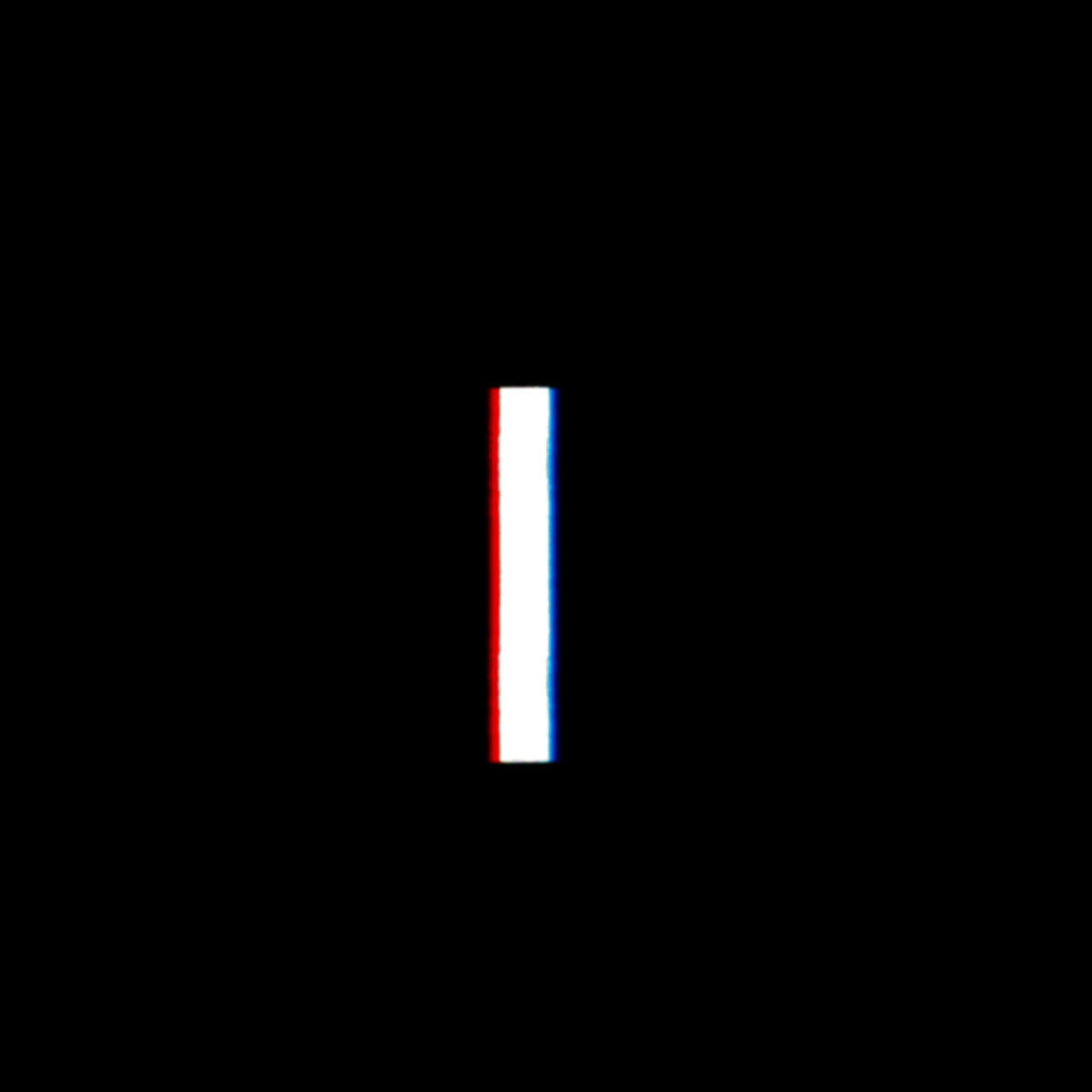 Glitching Digital Vertical Bar on Black Background