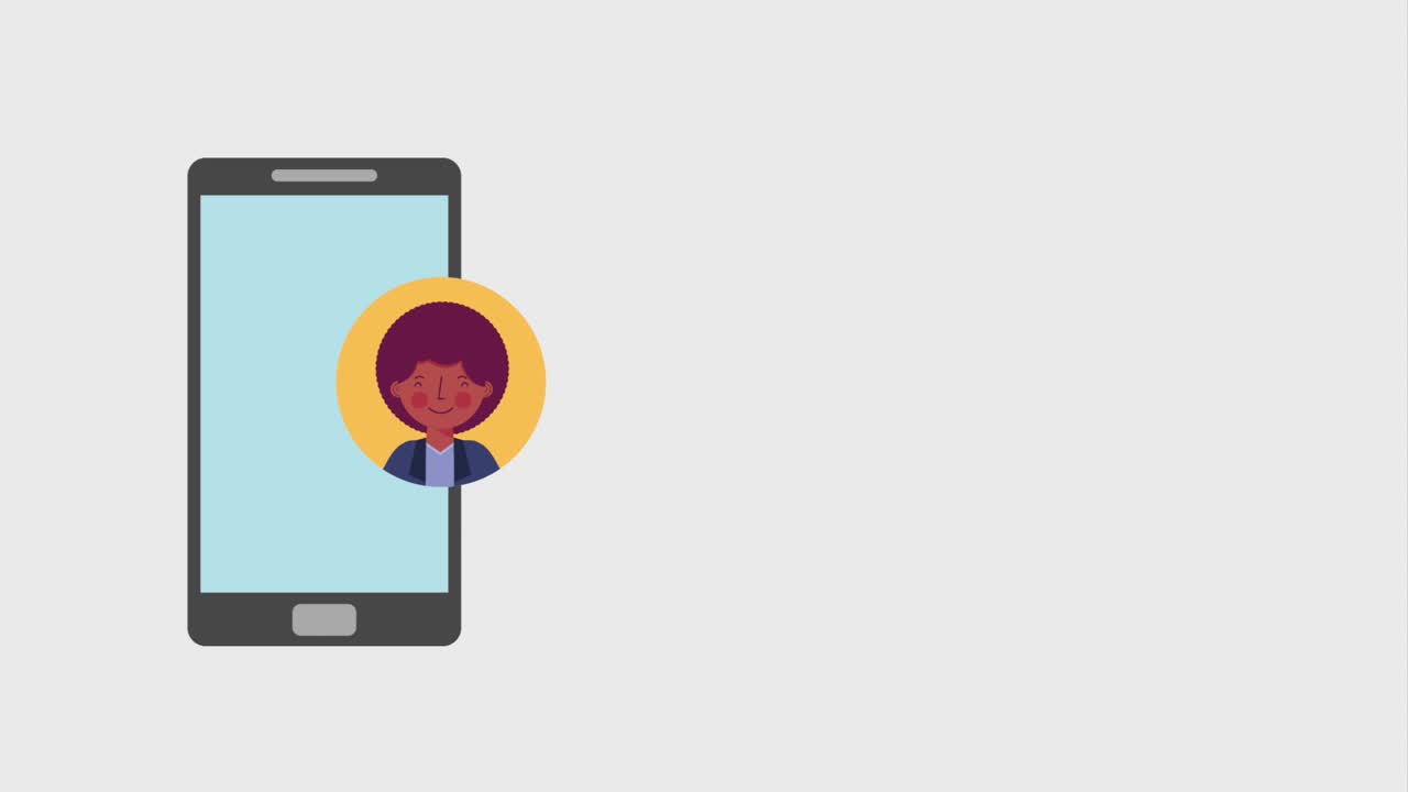 smartphone and the rotation of people speech bubble
