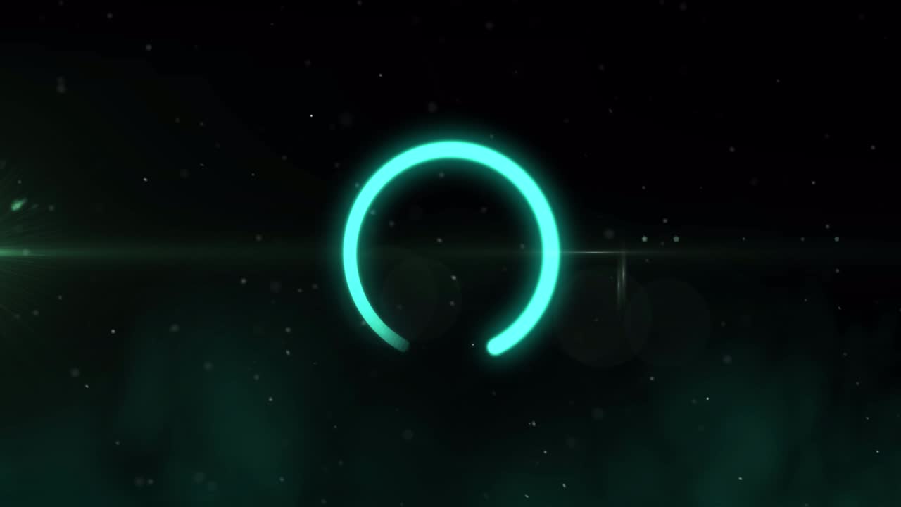 animación de la interfaz digital del círculo de carga brillante