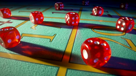 Dice on a Casino Table
