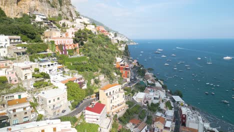 beautiful aerial view of positano, amalfi coast, italy