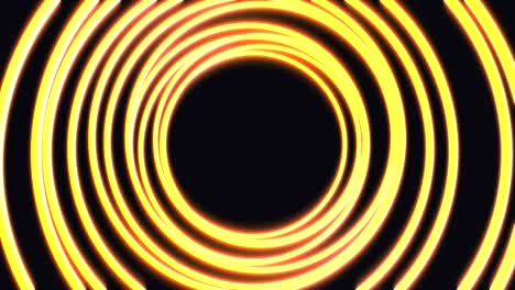 bright glow neon light circles on black color. colorful abstract fluorescent geometric background. loopable futuristic 3d render. modern fashion animation for design broadcast, show, club.
