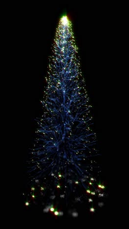 abstract glowing christmas tree